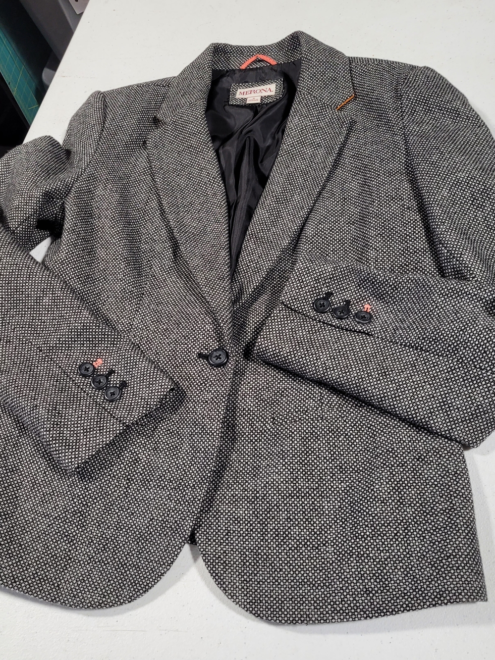 Merona Black and White Textured Women’s Blazer